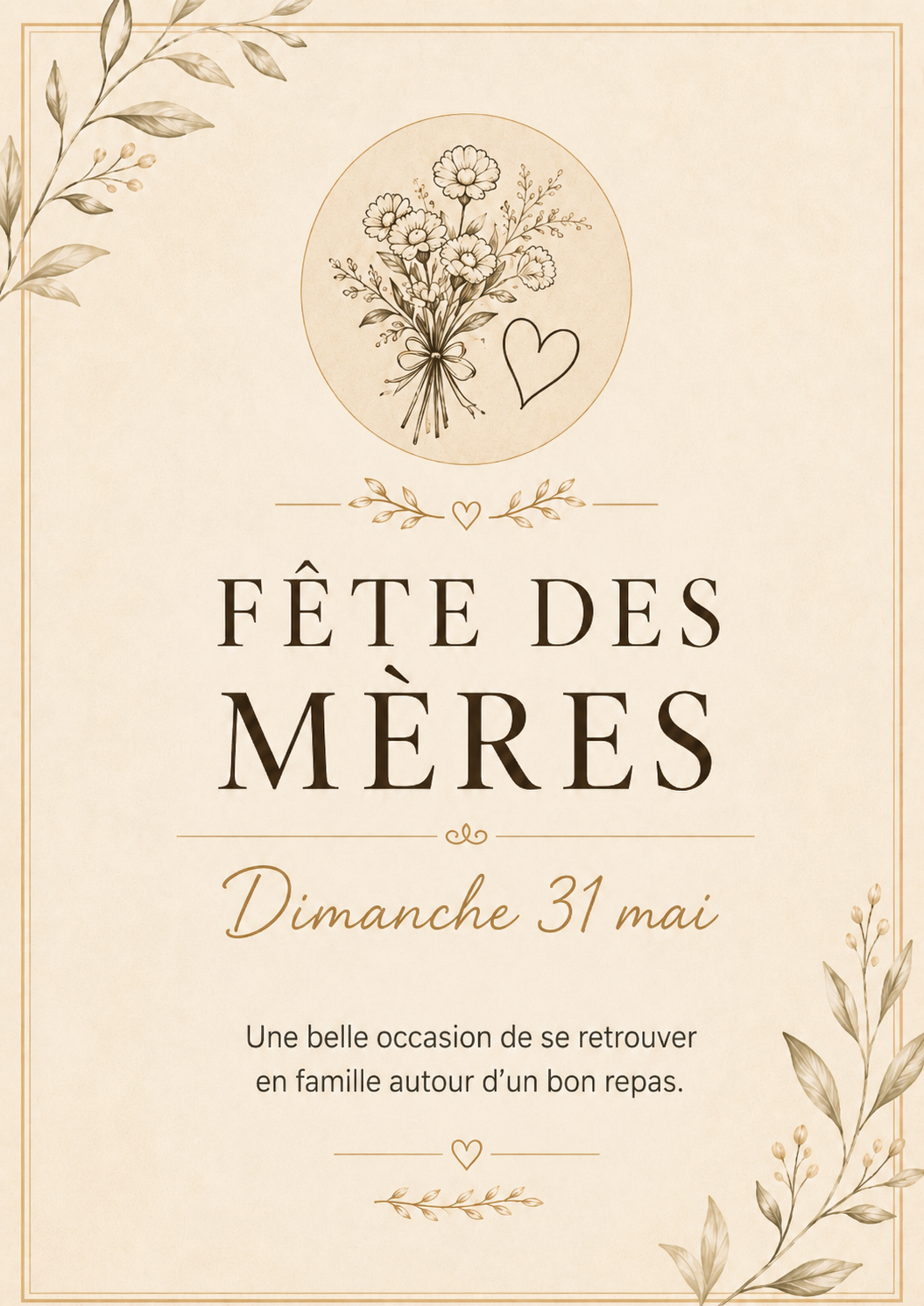 Affiche Soirée Fête des Mères